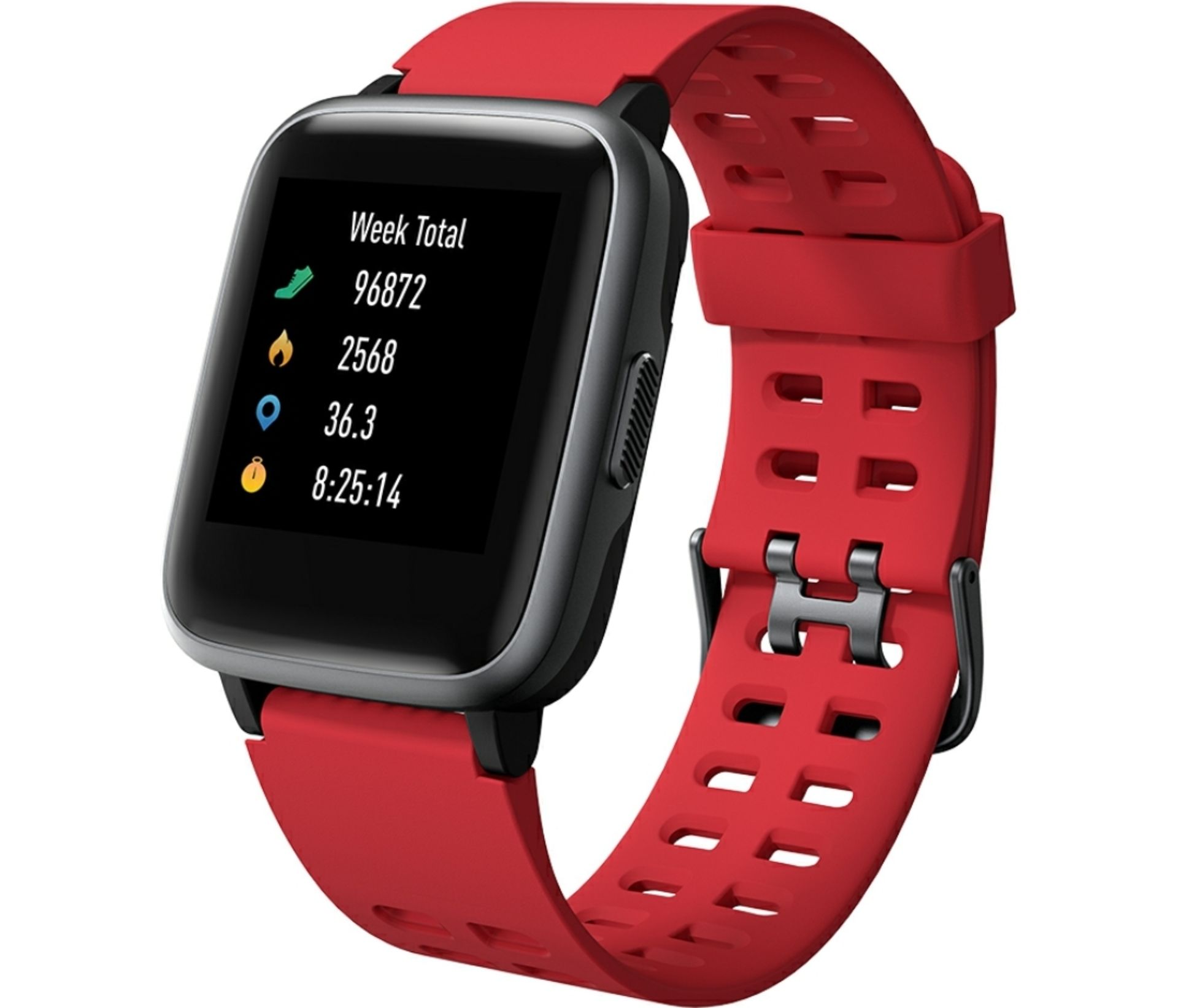 Brand New Unisex Fitness Tracker Watch ID205 Red Strap - Image 6 of 34