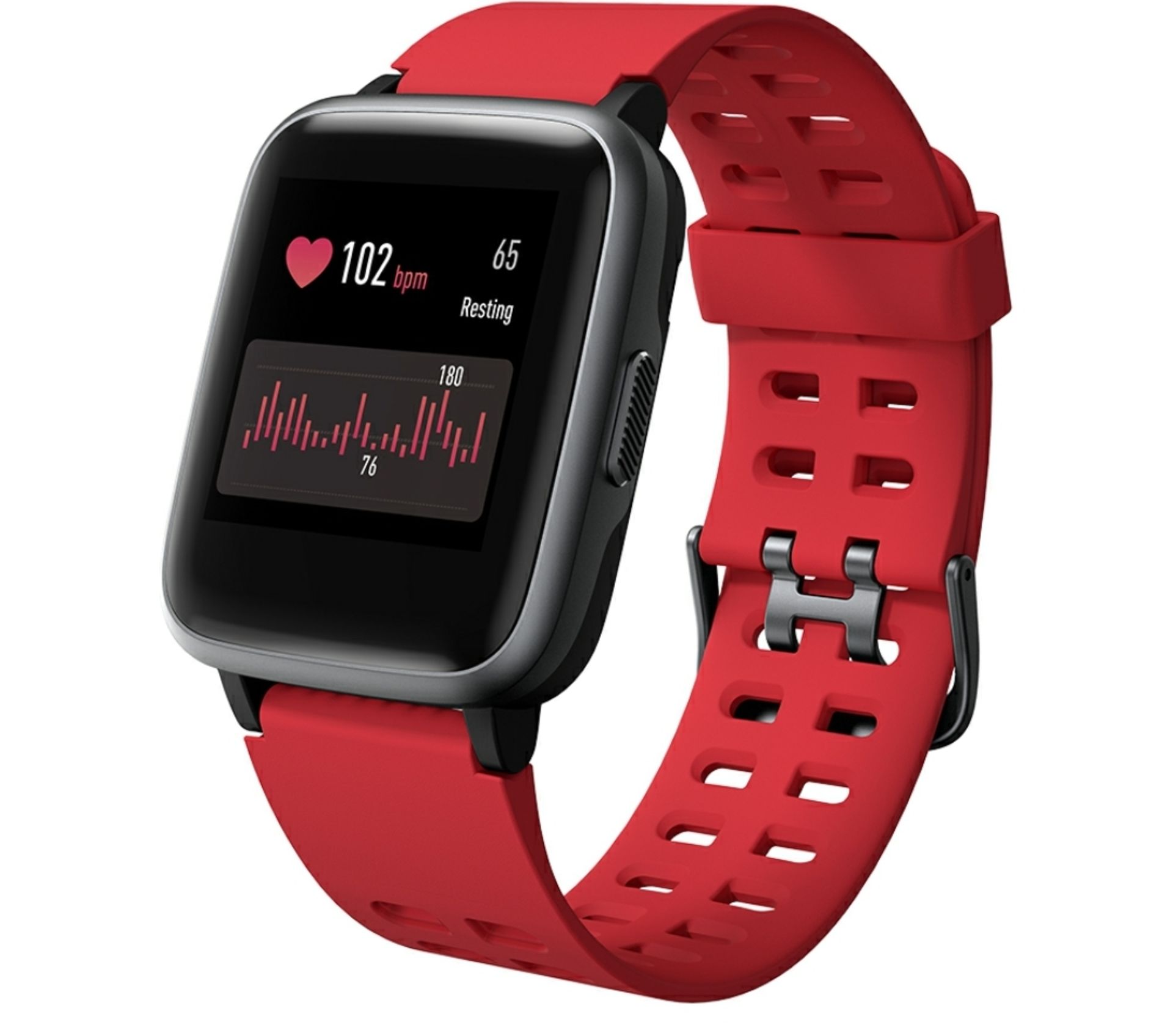 Brand New Unisex Fitness Tracker Watch ID205 Red Strap - Image 5 of 34