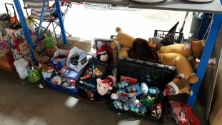 (R2I) Christmas. Contents Of Floor. A Quantity Of Mixed Christmas Items To Include Disney Storybo