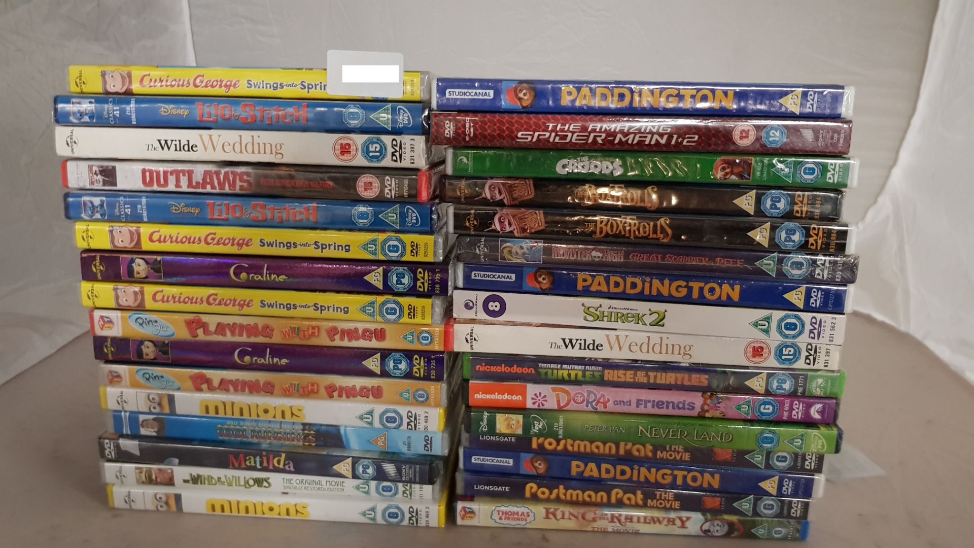 (R14D) 32 X Mixed DVD’s (All New / Sealed). To Include Paddington, The Box Trolls, The Amazing Sp
