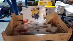 (R2A) Balloons. / Toys. Approx. 31 X Despicable Me Foil Balloon Packs (40cm X 63cm) RRP £4.99 Eac