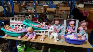 (R3B) Toys. Approx. 12 Items. To Include Mixed My Sweet Baby Doll Items & 1 X My Little Pony