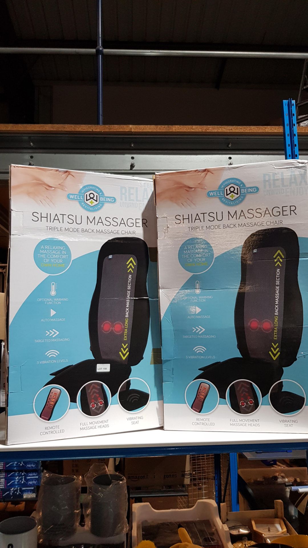(R1K) Health. 2 X Well Being Shiatsu Massager Triple Mode Back Massage Chair
