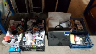 (R1G) Mixed Lot. Contents Of Floor. To Include Mixed Stationary, DIY, Car & Electronic Items