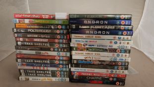 (R14F) 32 X Mixed DVD’s (All New /Sealed) To Include Chappie, Family Guy, Andron, Jupiter Ascendi