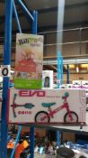 (R2N) Toys. 2 Items. 1 X Evo Balance Bike & 1 X Balloon Time Standard Helium Tank