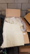 (R14F) Household. 50 X Frilled Cushion Cover Beige (5 Per Pack) New