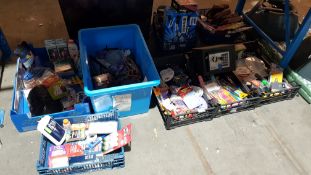 (R1J) Mixed Lot. Contents Of Floor. To Include Homdox Safe, Stationary & DIY Items,