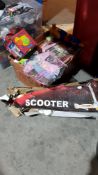 (R15D) Toys. A Quantity Of Toys To Include Scooter. Street Mayhem RC Car, Activity Cube & Shelly