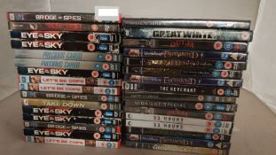 (R14D) 32 X Mixed DVD’s (All New / Sealed). To Include Star Wars The Force Awakens, American Snipe