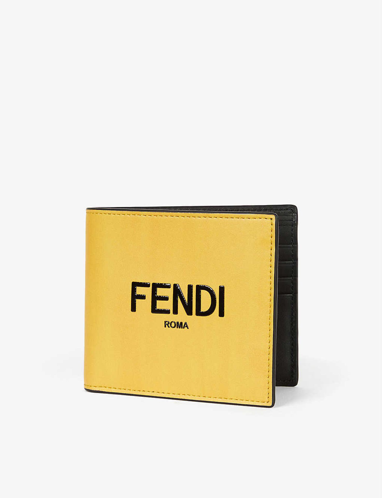 Fendi Brand-appliqué leather Billfold Card wallet