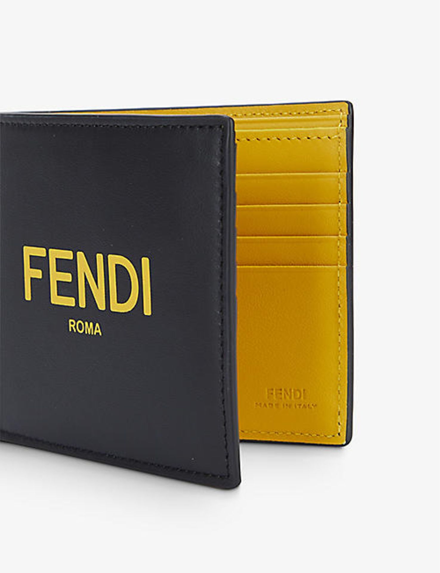 Fendi Brand-appliqué leather Billfold Card wallet - Image 2 of 3