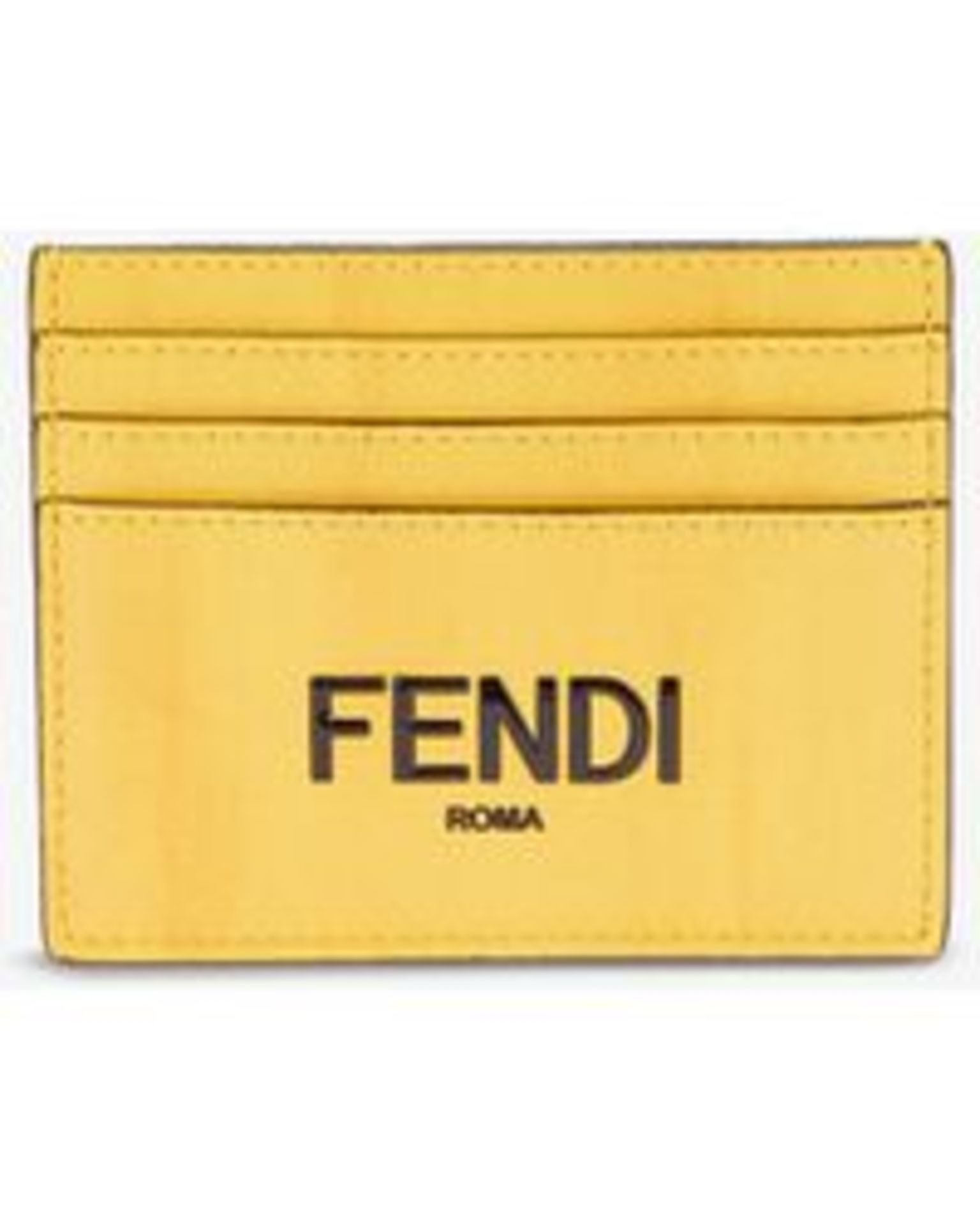 FENDI Brand-appliqué leather card holder