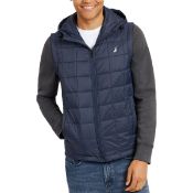 Nautica Mens Hooded 2 In 1 Puffer Jacket. Colour Blue (Rrp £79) Size Xl
