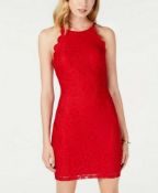 Bcx Juniors' Lace Bodycon Dress Uk 10 Colour Red Rrp £57