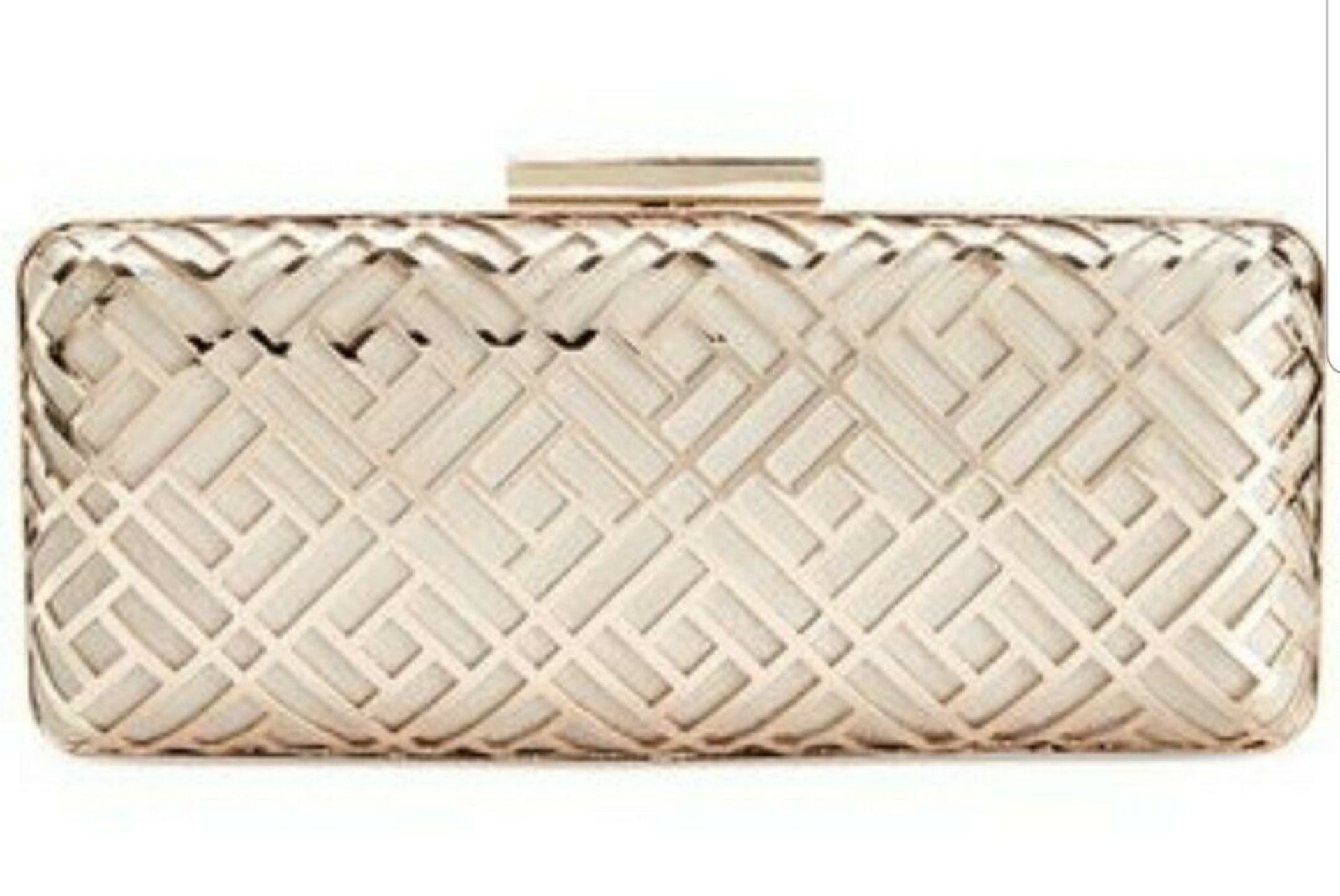 Inc International Concept Aislynn Minaudiere Beautiful Gold Colour Clutch Bag