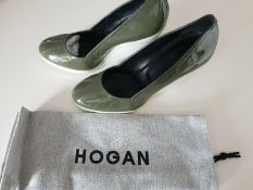 Hogan Women's Wedge In Khaki Designer Shoes Size - 36 (Uk 4) Rrp £500