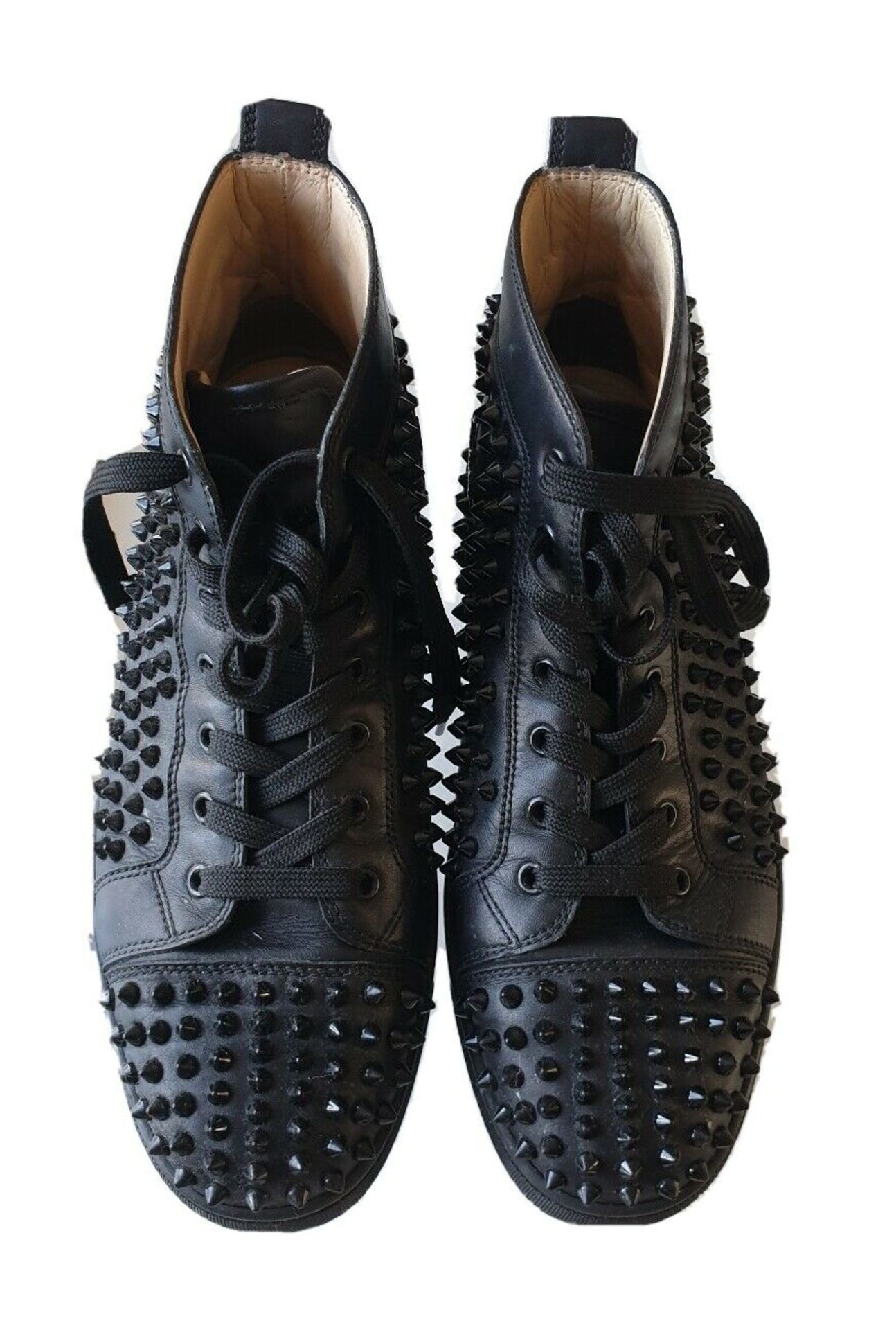 Genuine Christian Louboutin Louis Spikes High Top Trainers Uk 8/Eu 41.5 Rrp £945 - Image 4 of 4