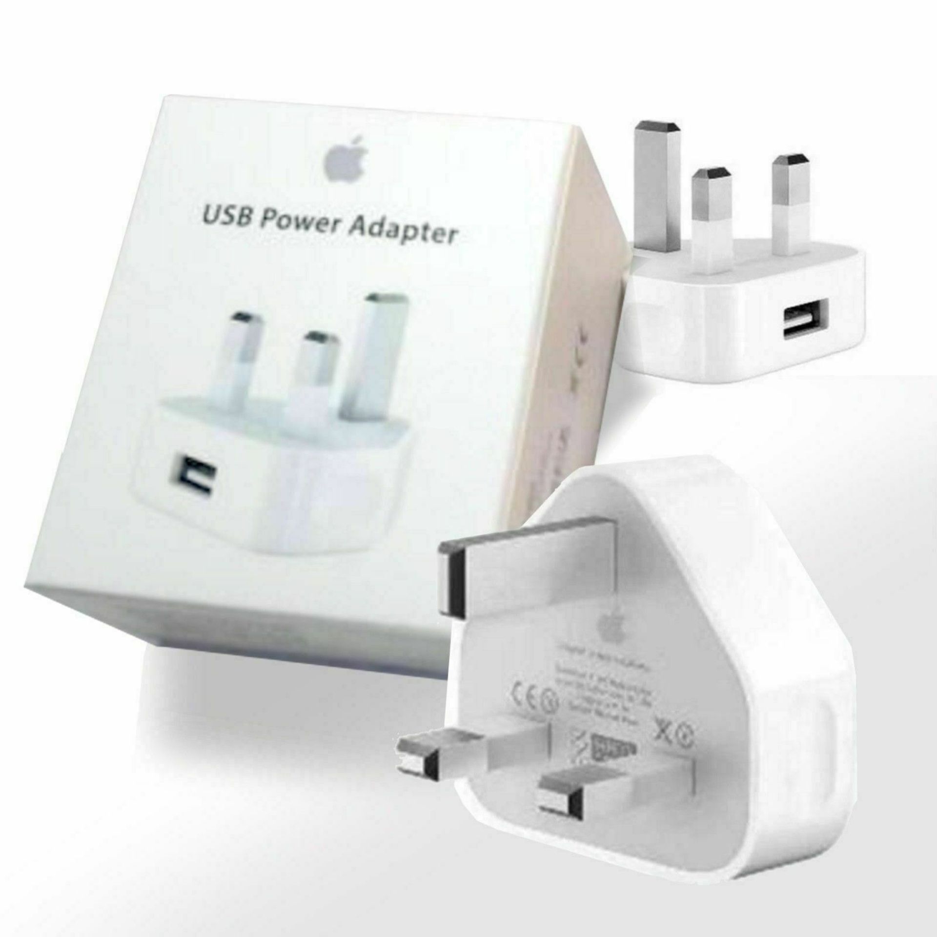 3 X Apple Md812B/C 5W Usb Power Adapter For Iphone/Ipod - White
