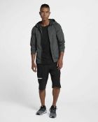 Nike Men's Dri-Fit Full Zip Training Hooded Jacket Grey Hoodie - Xl Rrp £129.95