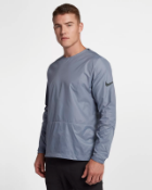 Nike Running Run Division Crinkle Effect Crew Jacket In Grey Size - L 928497- 445 Rrp £70