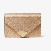 Michael Kors Barbara Metallic Envelope Clutch Colour Pale Gold Rrp £220
