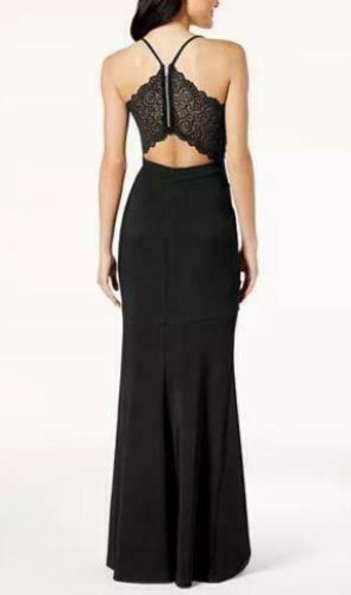 Emerald Sundae Juniors' Lace-Back Banded Plunge Gown - Xl Rrp - £79 - Image 2 of 2