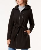 Bcbgeneration Hooded Raincoat Colour Black Size - Xs Rrp £120