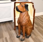 Life Size Wooden Dog