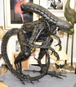 6ft Hand Sculpted Metal Art Alien Figure