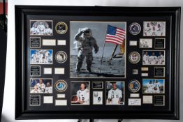 Rare Multi Signed Apollo Moon Mission Framed Memorabilia Presentation