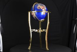 Handmade Semi-Precious Gem Stone Globe on Stand