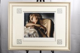 Limited Edition by Tamara de Lempicka "The Sleeping Girl" Certified.