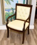 Rosewood and Leather Arm Chair