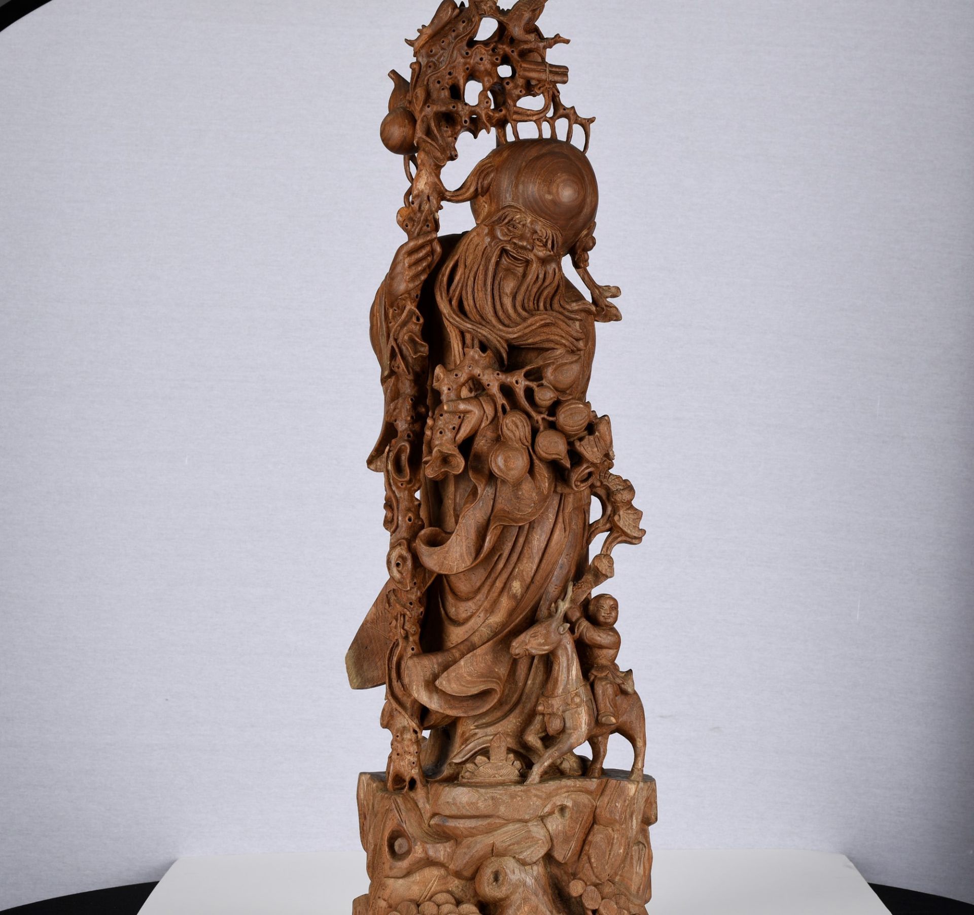 Carved Sandlewood Figure - Image 2 of 12