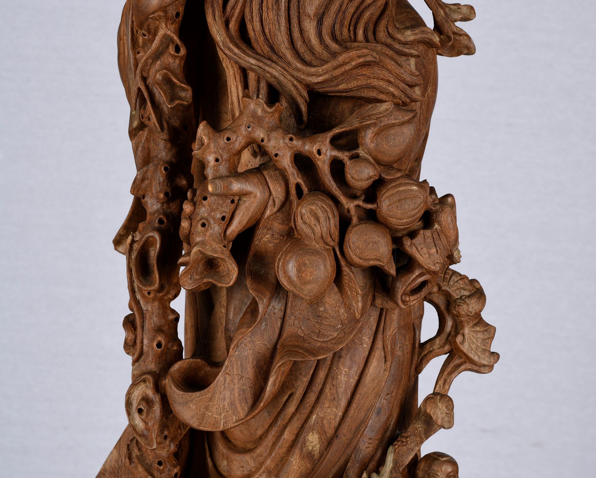 Carved Sandlewood Figure - Image 4 of 12