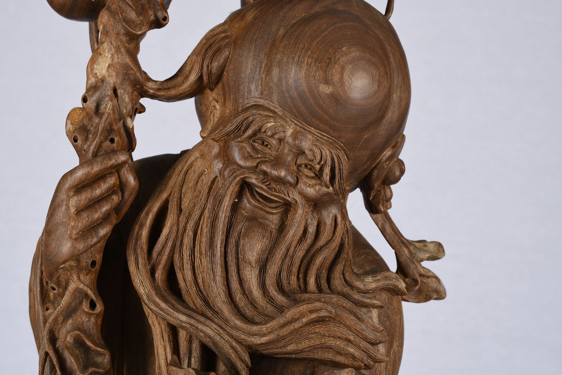 Carved Sandlewood Figure - Image 9 of 12