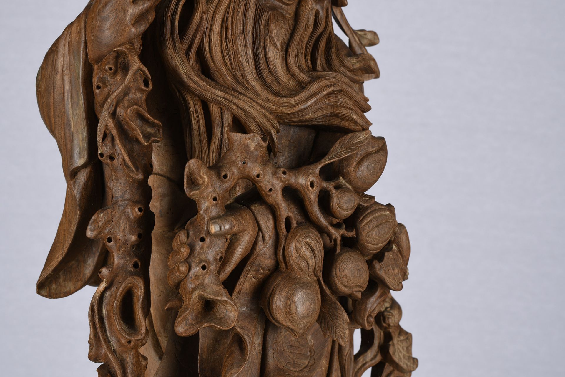 Carved Sandlewood Figure - Image 10 of 12