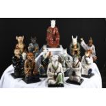 Set of 12 Chinese Shiwan Figures