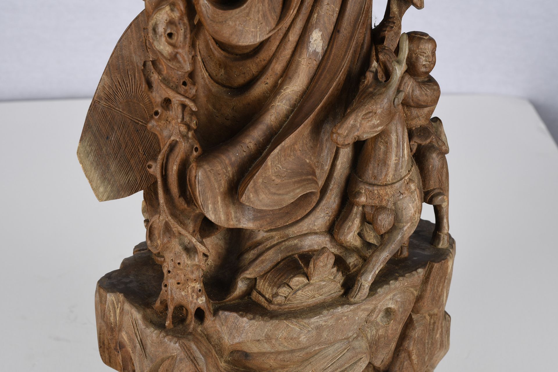 Carved Sandlewood Figure - Image 11 of 12