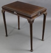 C19th silver table with carved details