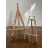 Two table easels for small pictures