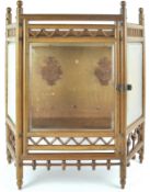 Oak framed hanging display cabinet