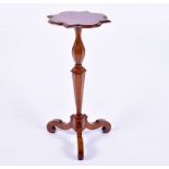 C18th walnut pedestal/ candle stand