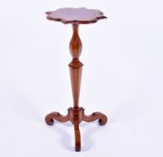 C18th walnut pedestal/ candle stand