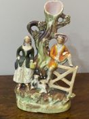 C19th small Staffordshire figurative group of a couple