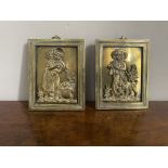 Pair of brass pictures
