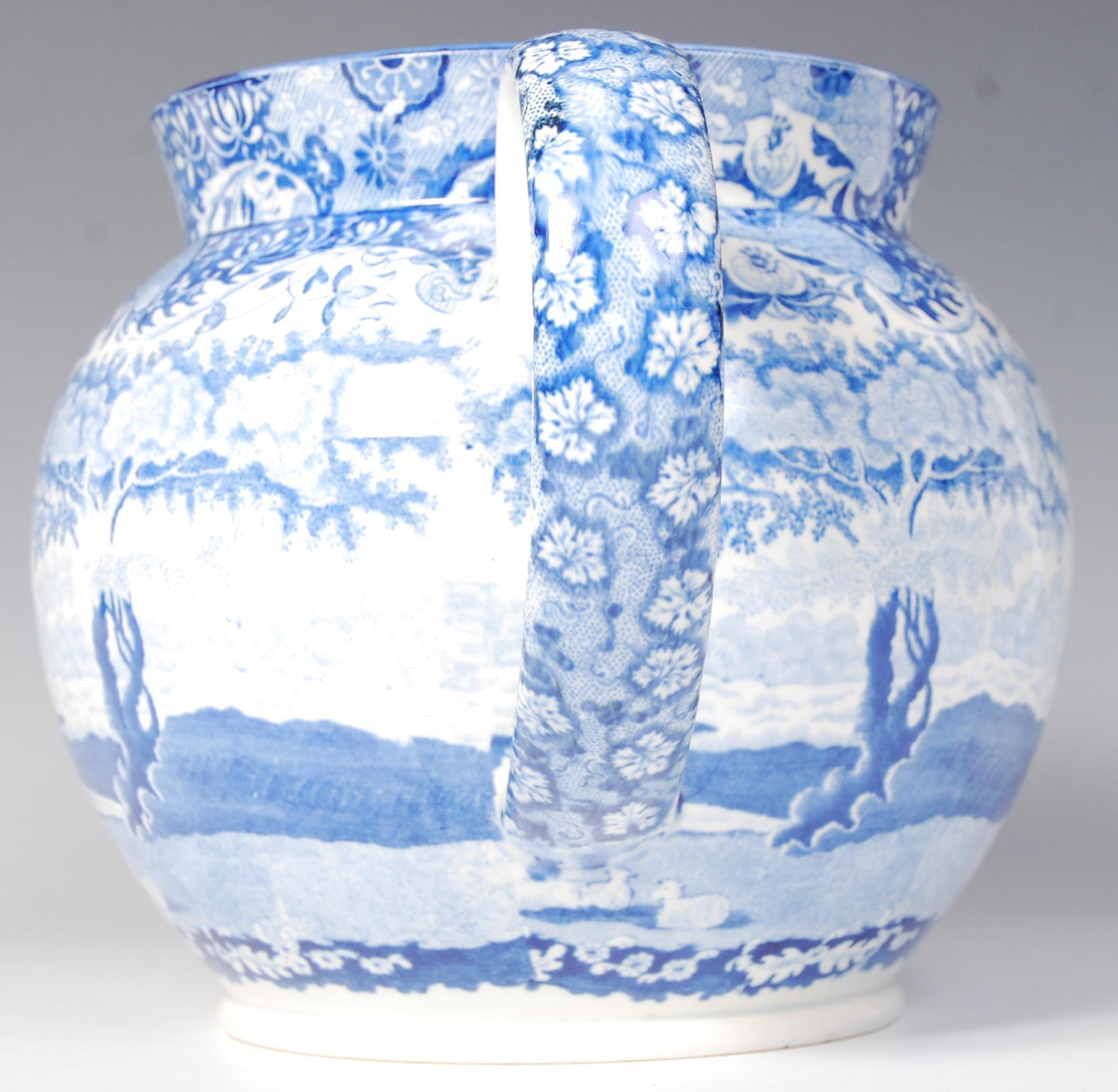 Oversized blue and white Teapot in Spode pattern - Image 4 of 6