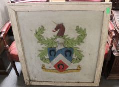 Wooden framed Armorial Crest