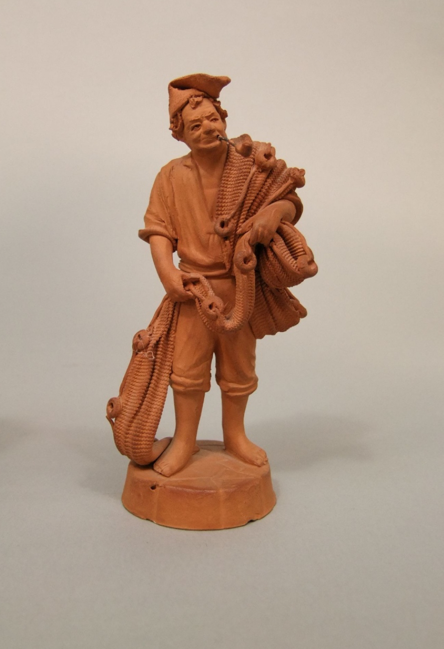 A pair of figures by P Grasso and a fisherman - Image 3 of 5